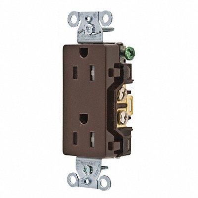 GRAINGER DRS15TR Receptacle Brown Nylon 0.5 HP 125VAC