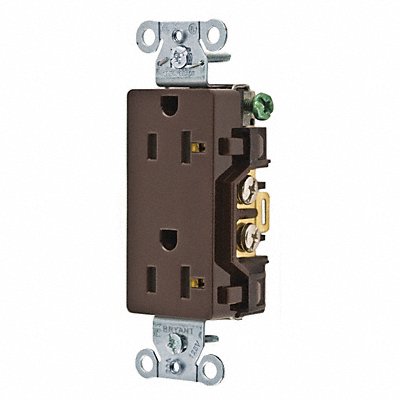 GRAINGER DRS20 Receptacle Brown 20A Nylon 1.0 HP 125VAC