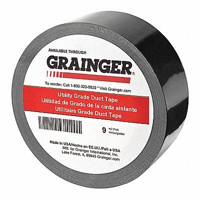 GRAINGER TC600Black Duct Tape Black 2 13/16inx33 1/4 yd PK8
