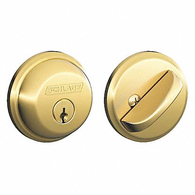 SCHLAGE B60N605KA4 Deadbolt Bright Brass Alike Keying