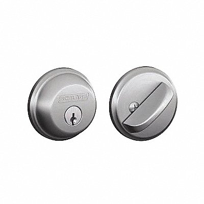 SCHLAGE B60N626KA4 Deadbolt Satin Chrome Alike Keying