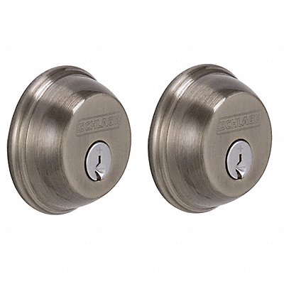 SCHLAGE B62N620 Deadbolt Antique Pewter Double Cylinder