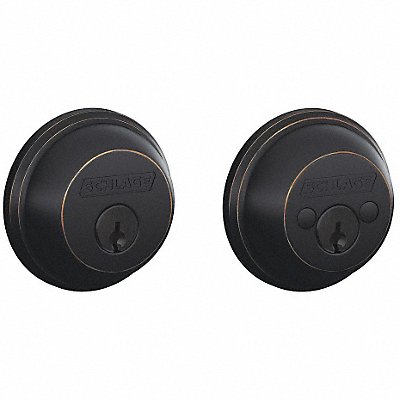 SCHLAGE B62N716KA4 Deadbolt Aged Bronze Alike Keying