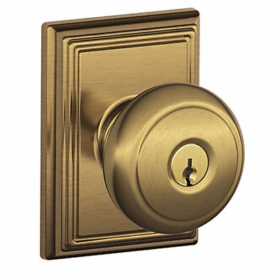 SCHLAGE F51AAND609ADD Knob Lockset Mechanical Entrance Grd. 1