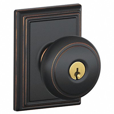 SCHLAGE F51AAND716ADD Knob Lockset Mechanical Entrance Grd. 1