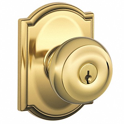 SCHLAGE F51AGEO605CAM Knob Lockset Mechanical Entrance Grd. 1