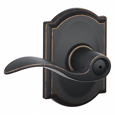 SCHLAGE RESIDENTIAL F40ACC716CAM Lever Lockset Antique Bronze Privacy