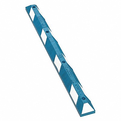 GRAINGER GNRS1620WB Car Stop Blue/White 4 H x 72 L