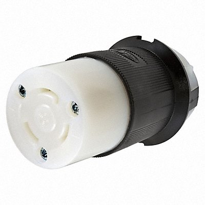 HUBBELL HBL2613 Locking Connector Strt 30 A Black White Nyl L5-30R
