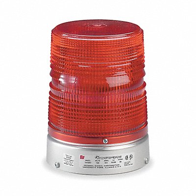 FEDERAL SIGNAL 131DST120R Warning Light Double Flash Strobe Red