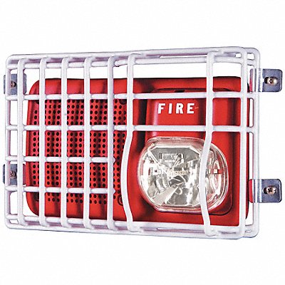 SAFETY TECHNOLOGY INTERNATIONAL STI9717 Audible/Strobe Guard Steel Wire Flush