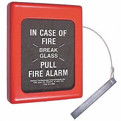 SAFETY TECHNOLOGY INTERNATIONAL STI4100 Fire Alarm Break Glass Cover 6.5 x 9 In