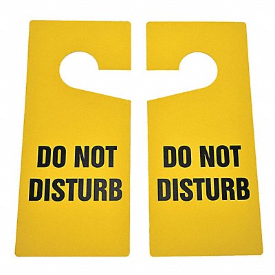 GRAINGER 4ARL4 Door Knob Hangr Tag 9in H 4in W PVC PK10