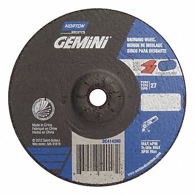 NORTON 66252842179 Depressed Grinding Wheel 3/8 CN UnthreadHl
