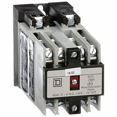 SQUARE D 8501XO60V02 H2718 NEMA Control Relay 6NO 110/120VAC 10A