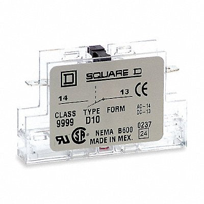 SQUARE D 9999D01 Auxiliary Contact 0NO/1NC 5 A