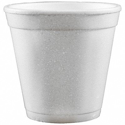 GRAINGER 4C4W Disp. Cold/Hot Cup 4 oz White PK1000