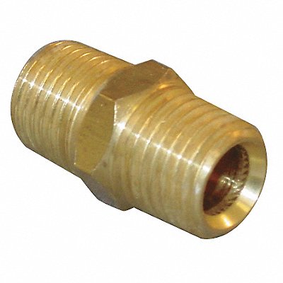 GRAINGER 80100202 Hex Nipple Chrome Plated Brass 1/8 in