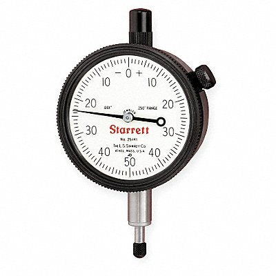 STARRETT 25141J Dial Indicator 0 to 0.250 In 0-50-0