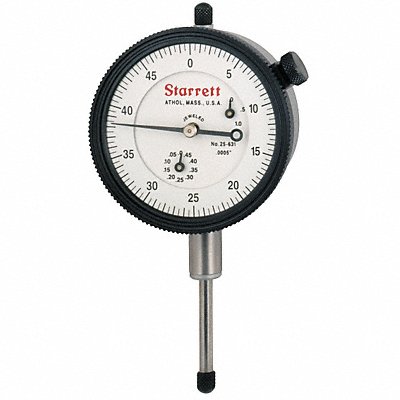 STARRETT 25631J Dial Indicator 0 to 1 In 0-50-0