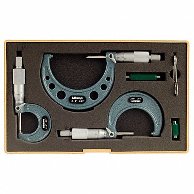 MITUTOYO 103929 Micrometer Set 0-3 In 0.001 In 3Pc