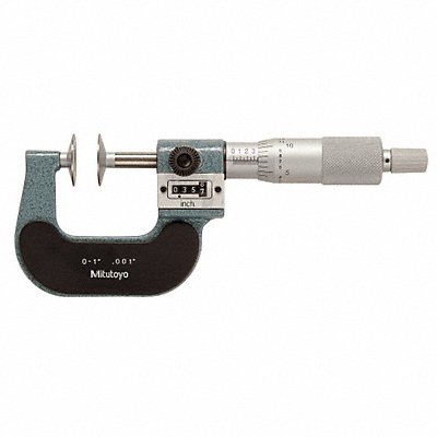MITUTOYO 223125 Digital Disk Micrometer 0-1 In 0.001 In