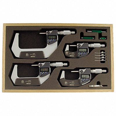 MITUTOYO 29396130 Micrometer Set 0-4In 0.00005In 4Pc