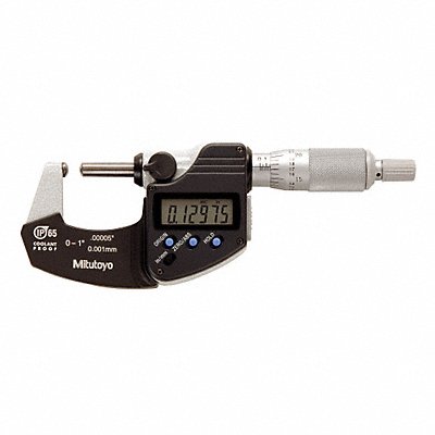 MITUTOYO 39537130 Spherical Anvil/Spindle Micrometer 0-1In