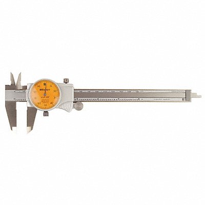 MITUTOYO 50574255J Dial Caliper 6 In Orange 0.100/Rev