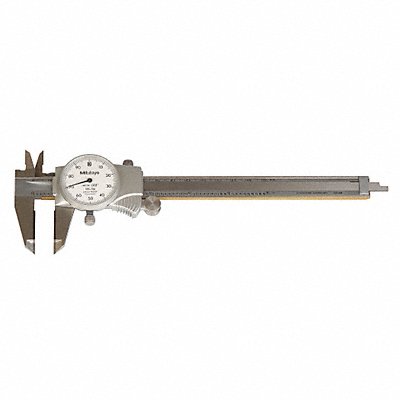 MITUTOYO 505736 Dial Caliper 6In 0.100/Rev Carbide