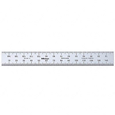 MITUTOYO 182111 Rigid Rule SS 150 x 19mm 1mm 0.5mm