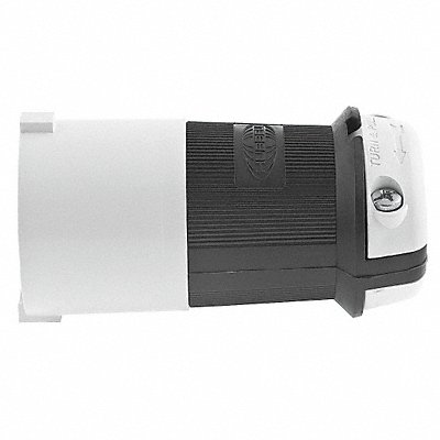 HUBBELL HBL2711S Locking Plug Strt 30 A Blk White Nylon 4Blds