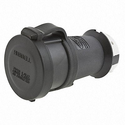 HUBBELL HBL2613SW WT Locking Connector Strt 30 A Blk Wht Vlx L5-30R