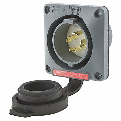HUBBELL HBL2435SW WT Flg LckInl 20A Grey White L16-20P PBT