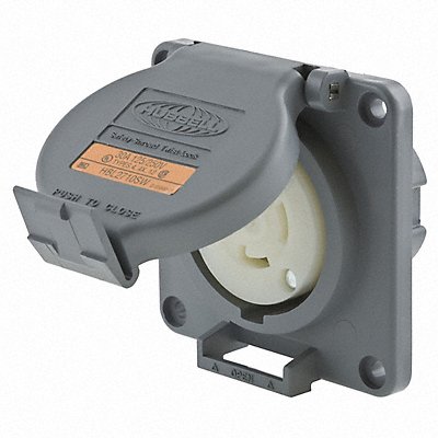 HUBBELL HBL2710SW WT Lck Recpt 30 A Gry Valox L14-30R 1Gng