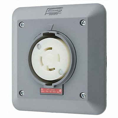 HUBBELL HBL2730SR2 Lck Recept 30 A Grey Valox L16-30R 2Gng