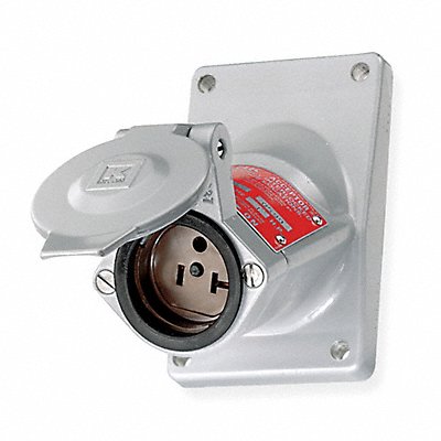 HUBBELL UGRA20231 Receptacle Metallic 20 A 2P3W Back 1PK