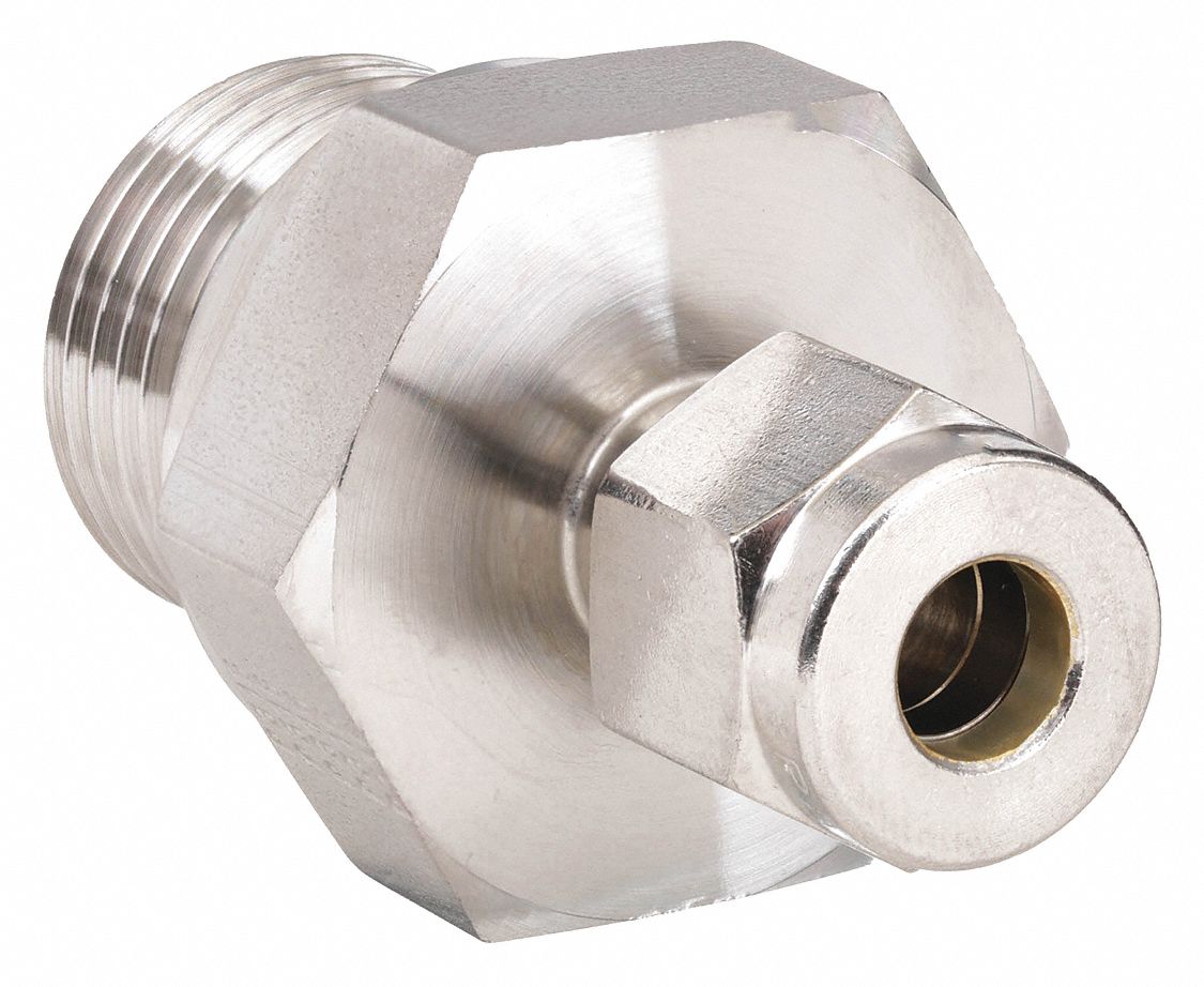 PARKER 6MSC8R316 Connector 316 SS A-LOKxMale BSPP 3/8In