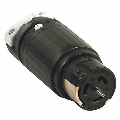 HUBBELL CS8156C Lockng Plug Strt 50 A Blk Wht Nyl 4Blds
