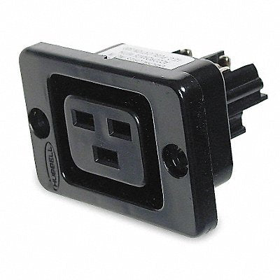 HUBBELL H320R Receptacle Single 20A Non-NEMA 250V Blck
