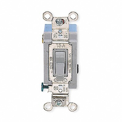 HUBBELL HBL1201GY Wall Switch Grey 15A Back Side SnglPole