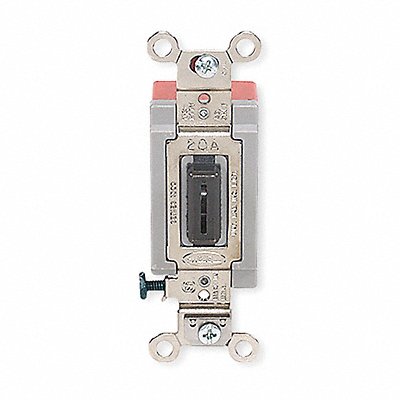 HUBBELL HBL1386L Wall Switch Blk 20A Bk Sd DblPole/DblThrow