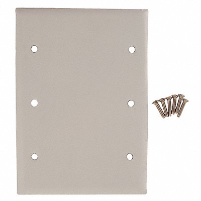 HUBBELL SS33 Blnk Bx Mnt Wall Plate Stnd Slvr 3Gng Smth