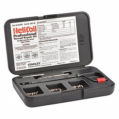 HELI-COIL 540105 Thread Repair Kit 304 SS 5-40 36 Pcs