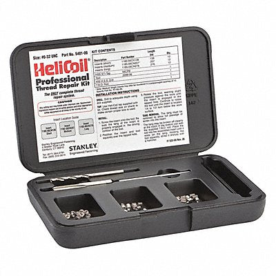 HELI-COIL 540106 Thread Repair Kit 304 SS 6-32 36 Pcs