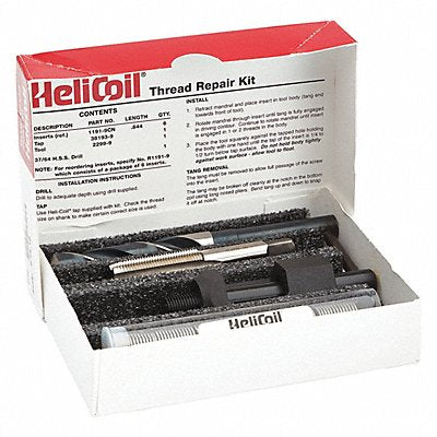 HELI-COIL 54029 Thread Repair Kit 304 SS 9/16-18 6 Pcs