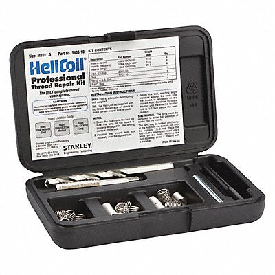 HELI-COIL 540310 Thread Repair Kit 304 SS M10x1.5 18 Pcs