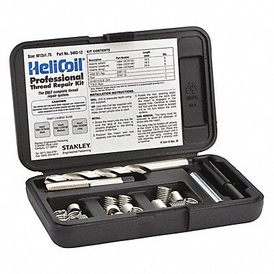 HELI-COIL 540312 Thread Repair Kit 304 SS M12x1.75 18 Pcs