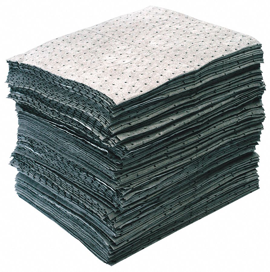OIL-DRI L91003 Absorbent Pad Universal Grey PK200