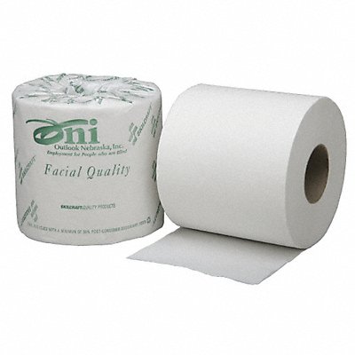 ABILITY ONE 8540010000000 Toilet Paper Roll 550 White PK80